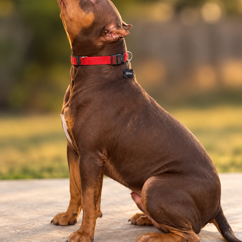 American Bully dog outdoors